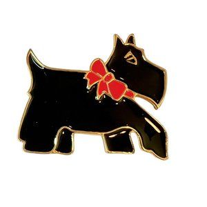 Dotty Smith Black Scottie Dog Belt Buckle For Up To 1-1/4" Wide Belt - 2 Hooks